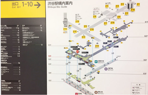 shibuya station map